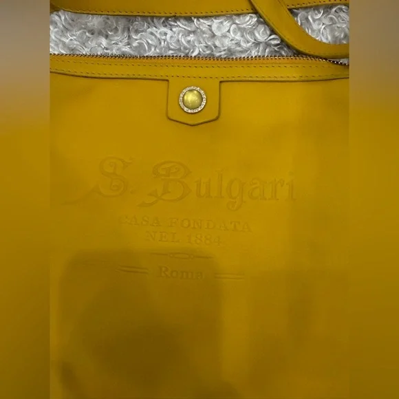 Bulgari Bvlgari Yellow Leather Tote Bag - Picture 14 of 16